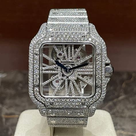 cartier skeleton iced.